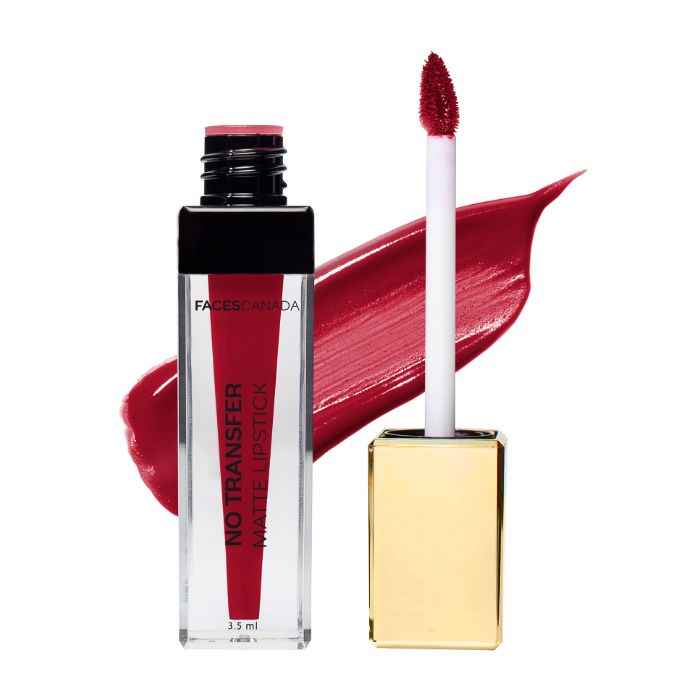 Buy Faces Canada No Transfer Matte Liquid Lip Color | Mask Proof | Transfer Proof | Lasts All Day |Enriched with Chamomile Oil | Highly Pigmented | One Stroke Color | Shade - FOMO Queen 3.5 ml - Purplle
