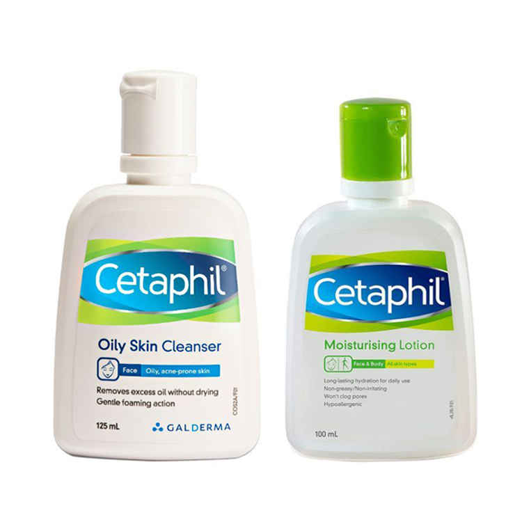 Buy Cetaphil Oily Skin Cleanser & Moisturizing Combo - Purplle