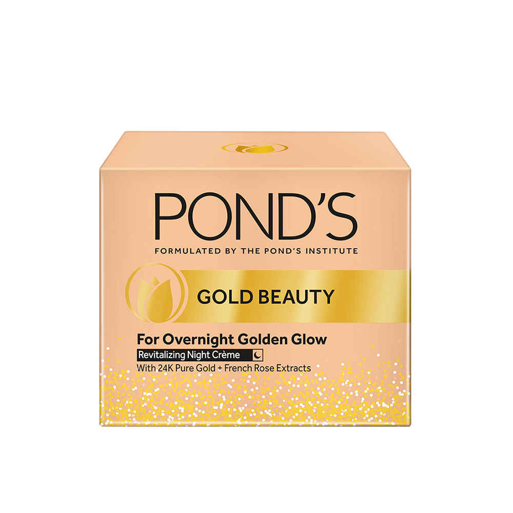 Buy Pond's Gold Beauty With 24k Pure Gold Revitalizing Night Creme 35 g - Purplle