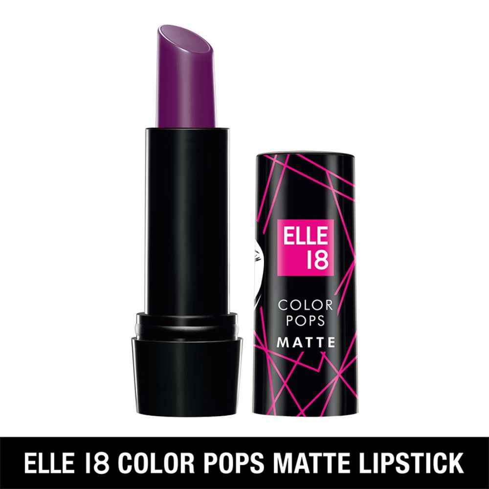 Buy Elle 18 Color Pop Matte Lip Color, W16, Soaked Grape, 4.3 g - Purplle