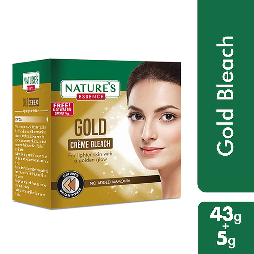 Buy Nature's Essence Gold Creme Bleach, 43 g + Aloe vera gel 5g (pack of 2) - Purplle
