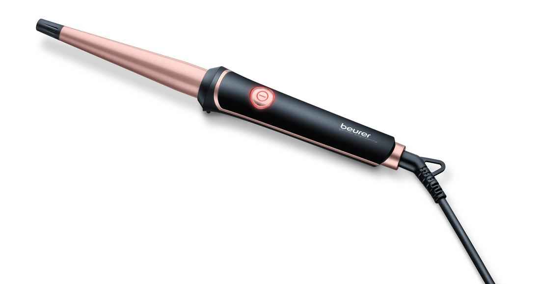 Buy Beurer HT 53 37 Watts Professional Curling Tongs, 13-25 mm with Conical Heating Element for styling soft, Shiny Salon-like Curls, Ceramic Keratin Coating, 3 Years Warranty, Black - Purplle
