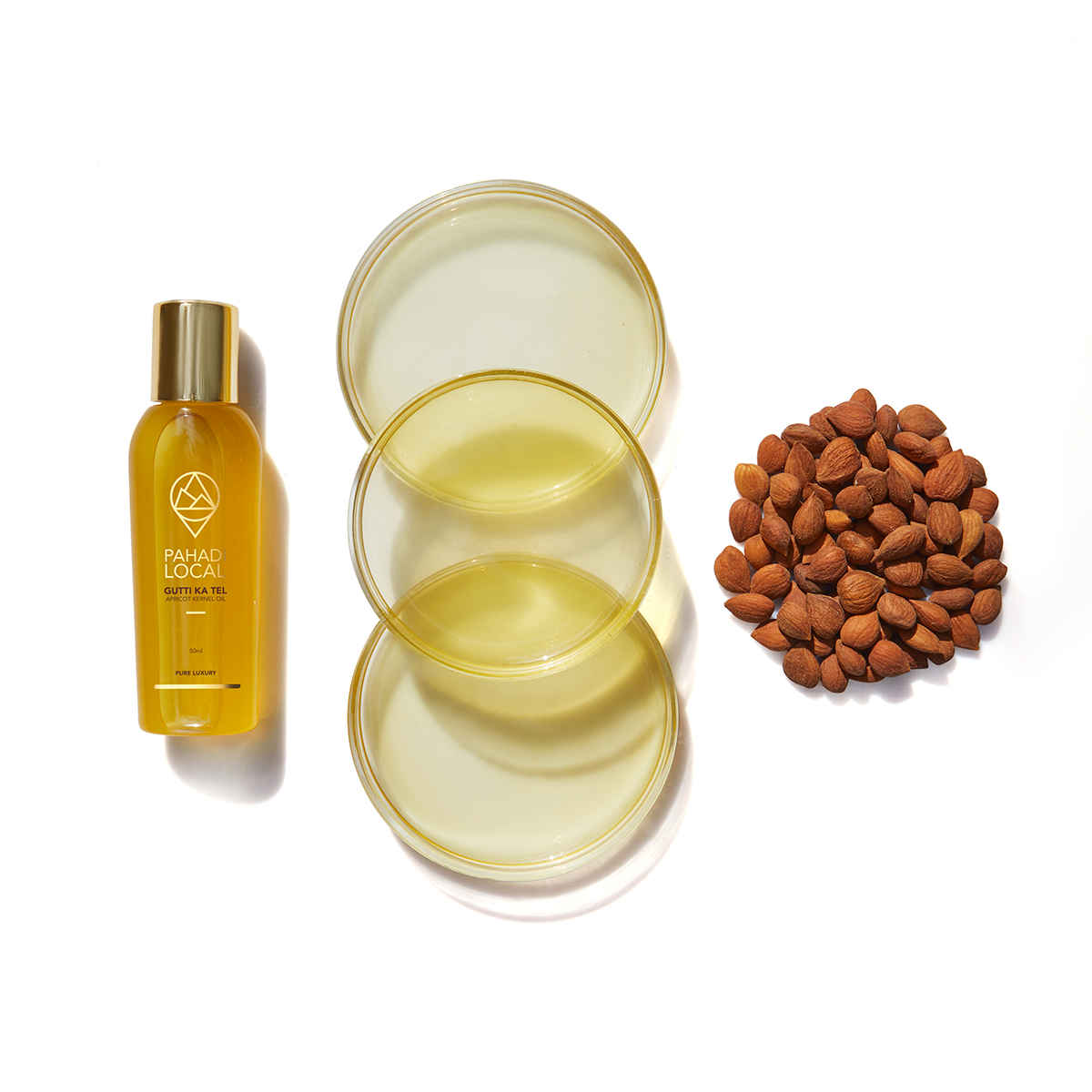 Buy Pahadi Local Apricot Kernel Oil- Gutti Ka Tel (50 ml) - Purplle