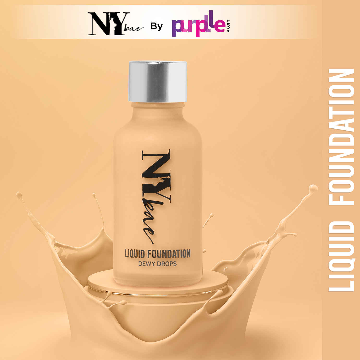 Buy NY Bae Dewy Drops Foundation - Latte 02 (30 ml) | Fair Skin | Warm Undertone | Full Coverage | Long Lasting | Non-Transfer - Purplle