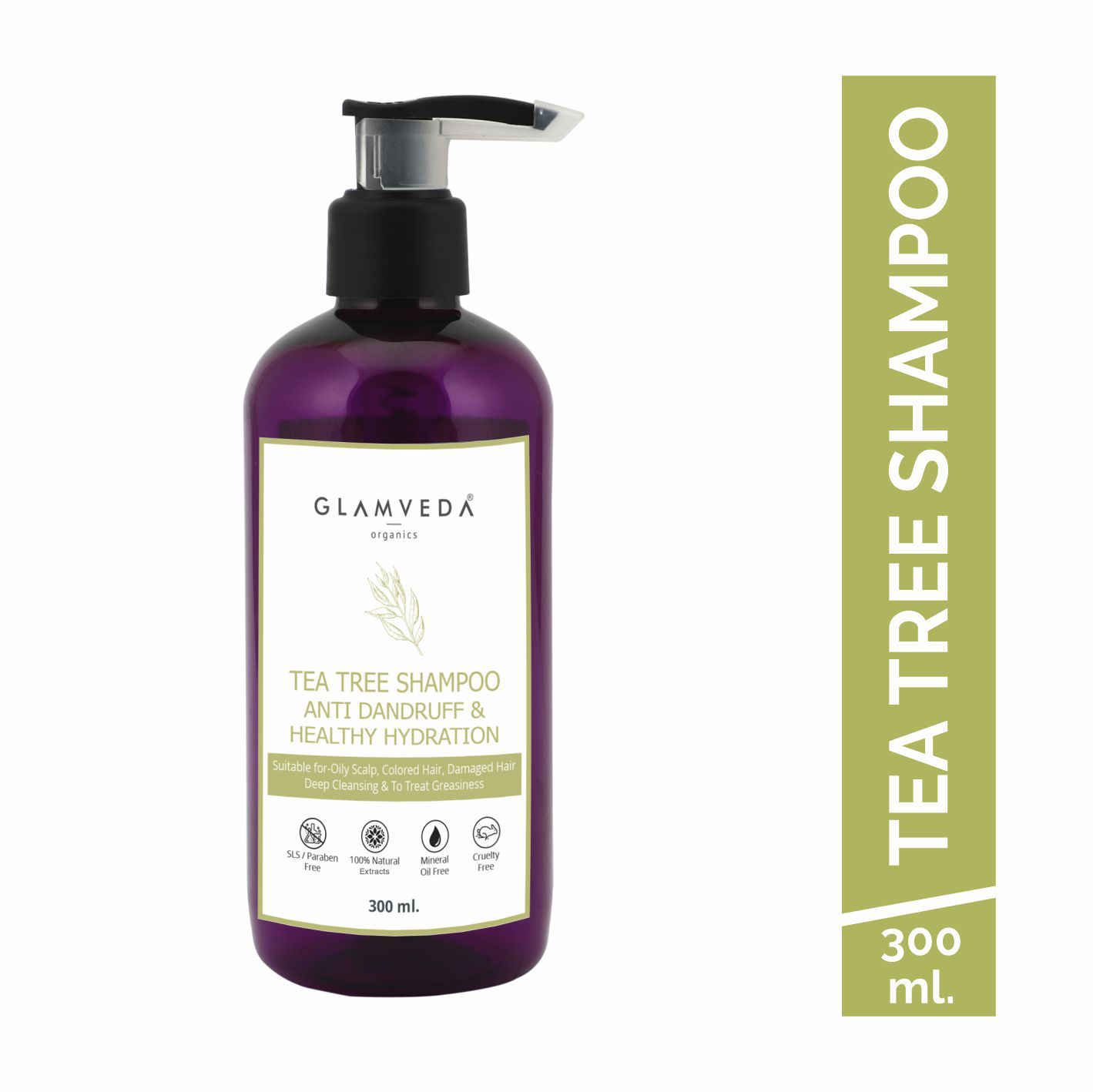 Buy Glamveda Anti Dandruff Tea Tree Shampoo (300 ml) - Purplle