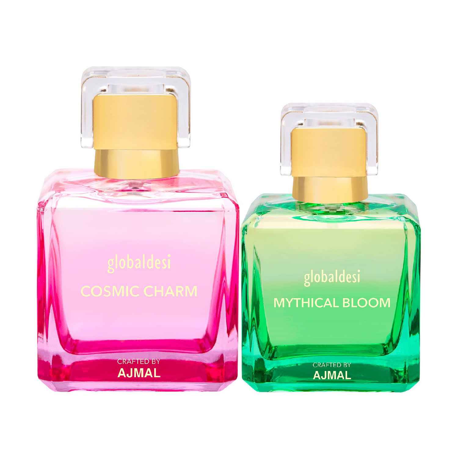 Buy Global Desi Cosmic Charm 100ML & Mythical Bloom 50ML Eau De Parfum for Women Crafted by Ajmal + 2 Parfum Testers - Purplle