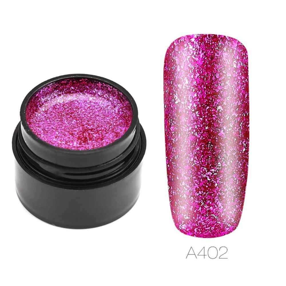 Buy Rosalind Hybrid Varnishes Gel Nail Polish Set Glitter Platinum Painting Nails Art Poly UV Gel (RL-5ML-A402) - Purplle