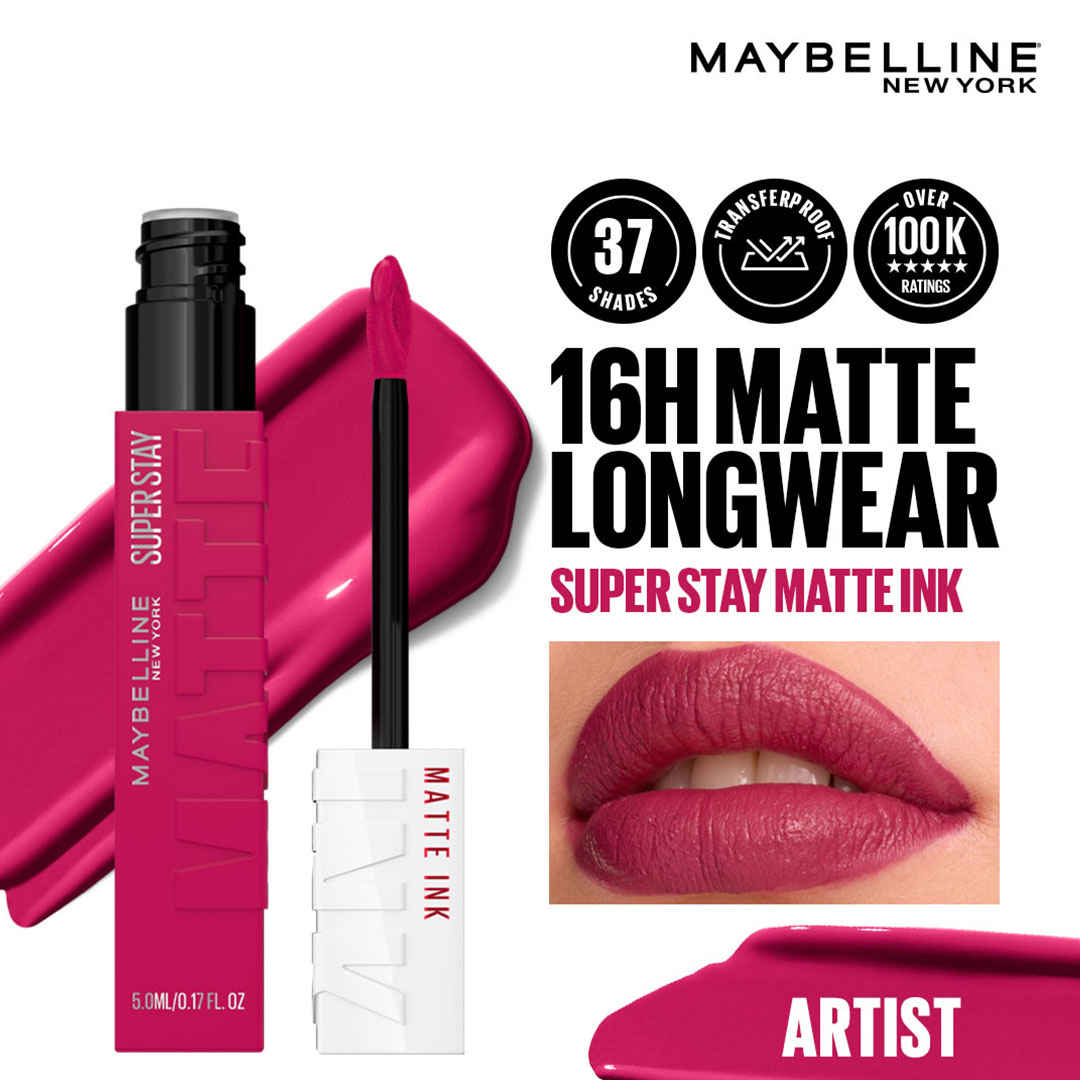 Buy Maybelline New York Super Stay Matte Ink Liquid Lipstick, Lasts Up to 16H - 120 Artist, 5 ml - Purplle