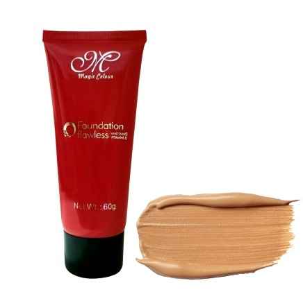 Buy Magic Colour Foundation Flawless Whitening with Vitamin E for Face Makeup, Beige, 60 gm, Full Coverage, Long Lasting, Waterproof, Light Weight, Professional Foundation Cream, Dusky - Dark Skin Tone - Purplle