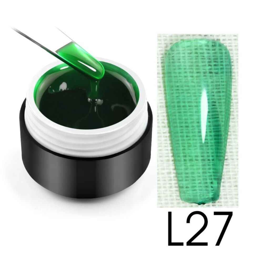 Buy CANNI 5ml Glass Mirror Effect Neon Gemstone Glaze UV & LED Nail Gel Polish (CANNI-GG-5ml-L27) - Purplle