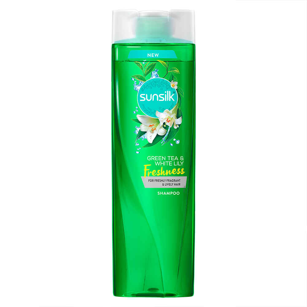 Buy Sunsilk Green Tea and White Lily Freshness Hair Shampoo (370 ml) - Purplle