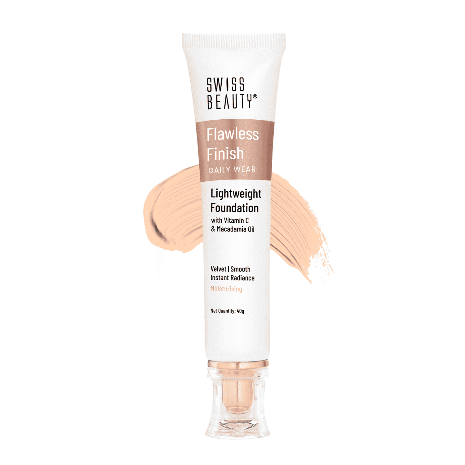 Buy Swiss Beauty Flawless Finish lightweight foundation - Natural Beige (40 g) - Purplle