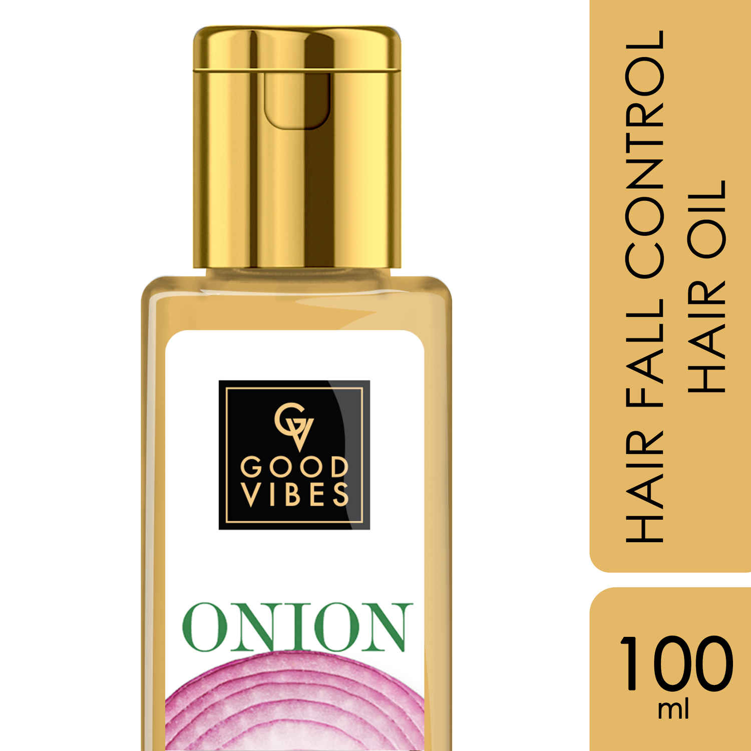 Buy Good Vibes Onion Hairfall Control Hair Oil | (100 ml) - Purplle