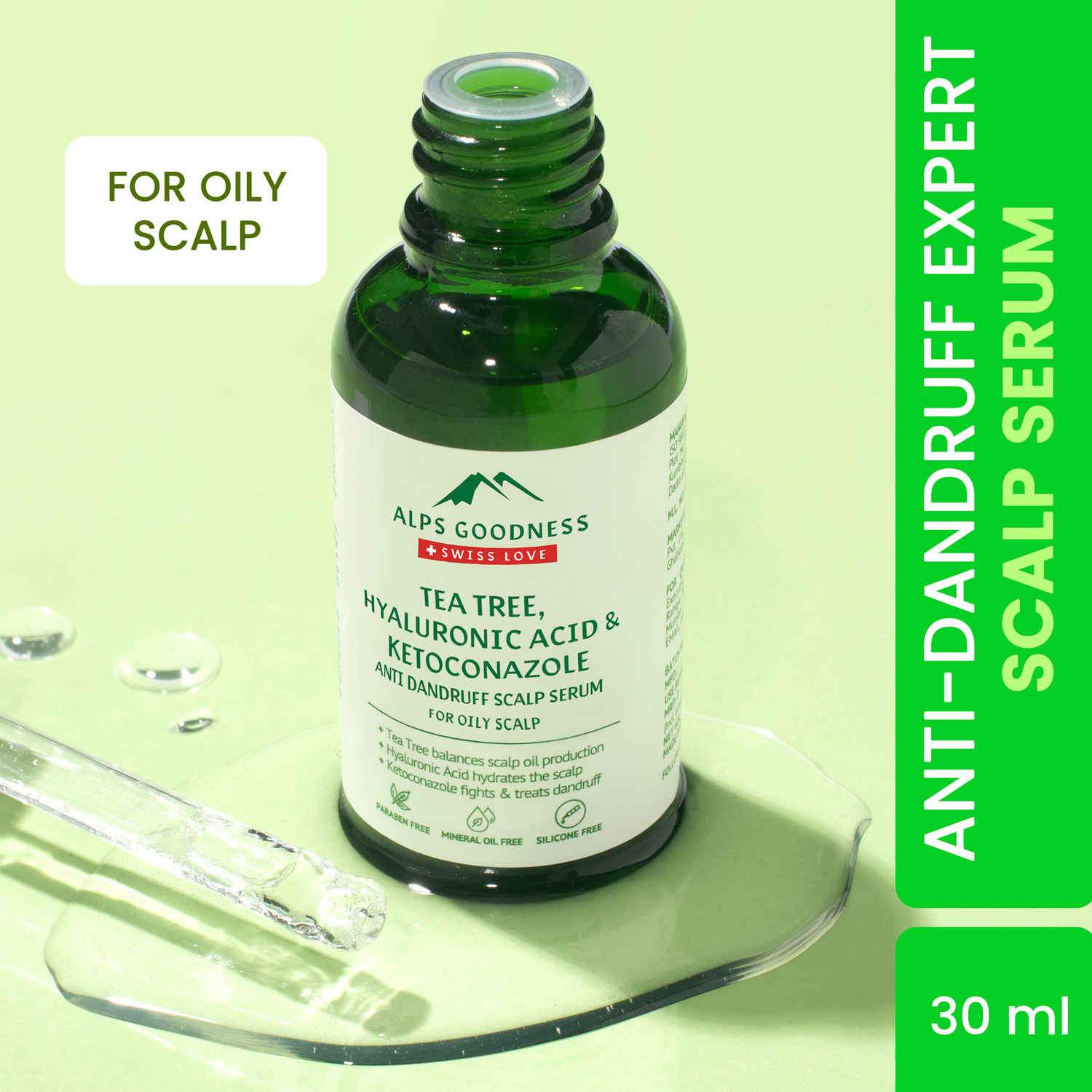 Buy Alps Goodness Tea Tree Oil, Hyaluronic Acid & Ketoconazole Anti Dandruff Scalp Serum For Oily Scalp (30 ml)| Anti-Dandruff Serum| Hair Serum - Purplle