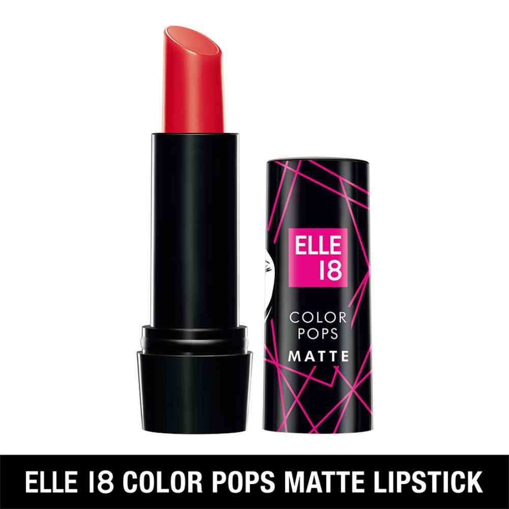Buy Elle 18 Color Pop Matte Lip Color, Selfie Red, 4.3 g - Purplle
