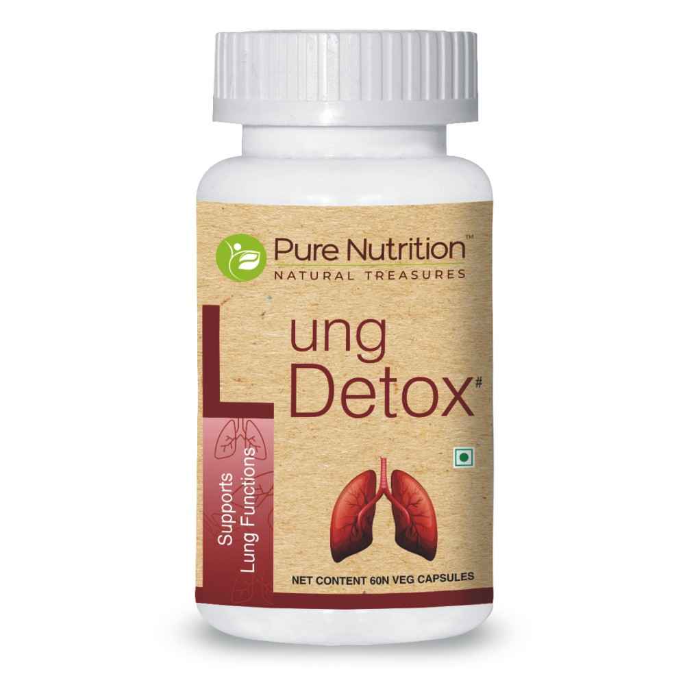 Buy Pure Nutrition Lung Detox Support Lung Functions Veg 60 Capsules - Purplle