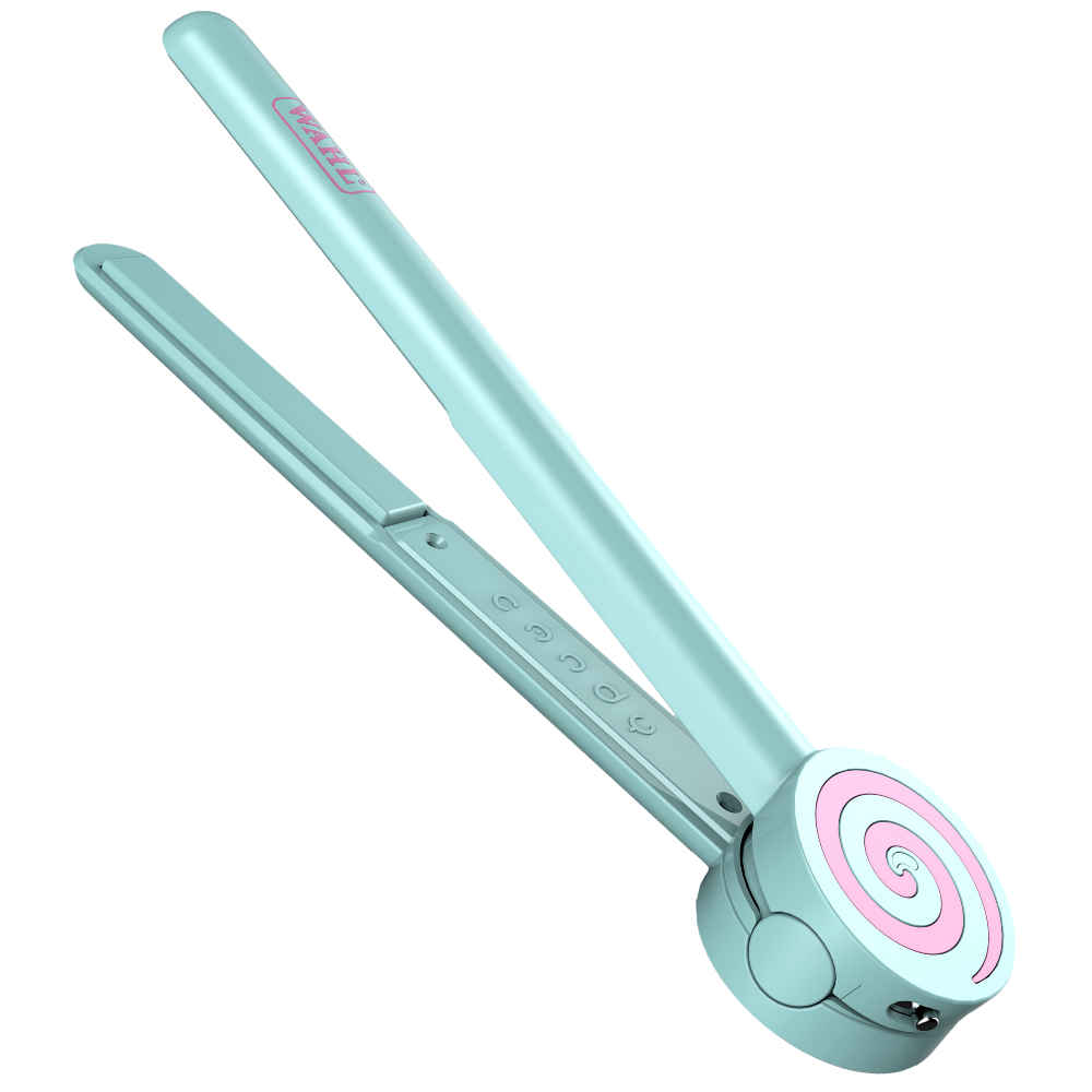 Buy Wahl WCHS6-1624 Lollipop Mini Straightner & Curler | Lock button | Heats upto 200℃ | Blue - Purplle