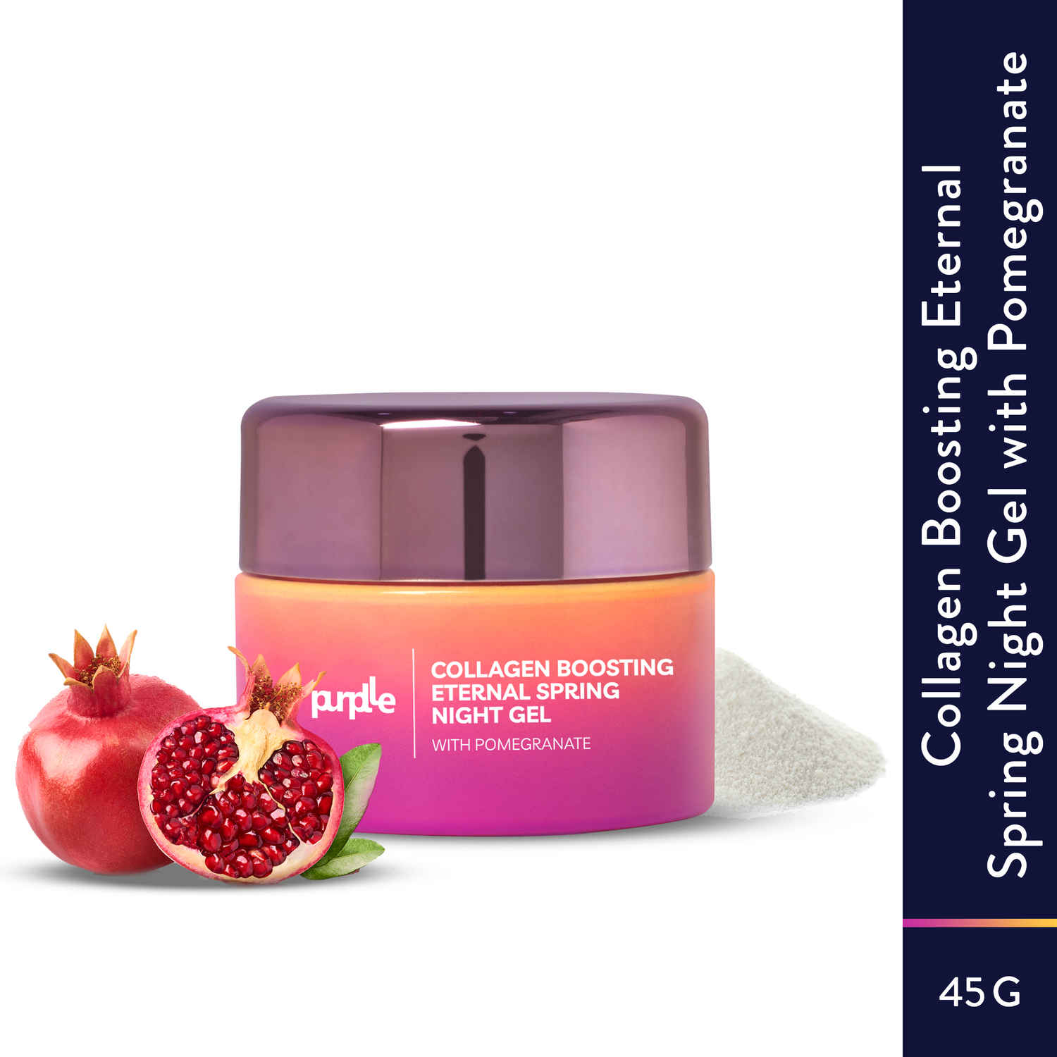 Buy Purplle Collagen Boosting Eternal Spring Night Gel with Pomegranate | All Skin Types | Brightens | Rejuvenates | Anti-aging | Plumps Skin | Night Cream | Moisturizer (45 gm) - Purplle