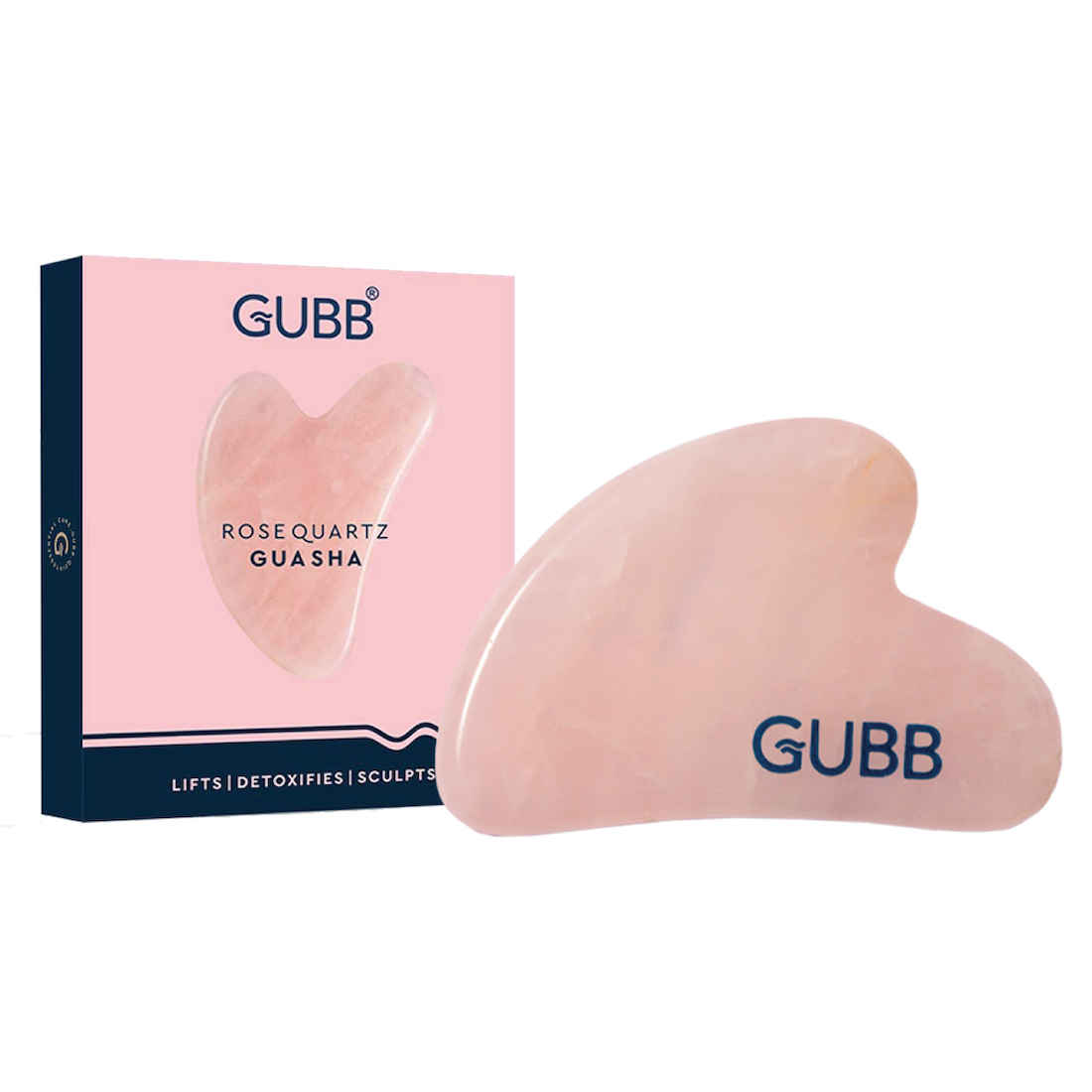 Buy GUBB Rose Quartz Gua Sha, Face Massager for Wrinkles, Fine Lines & Skin Firming - Purplle