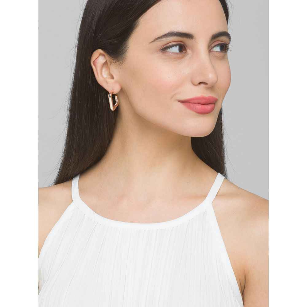 Buy Lilly & Sparkle Alloy Gold Toned Circular Hoops Earrings For Women - Set Of 3 - Purplle