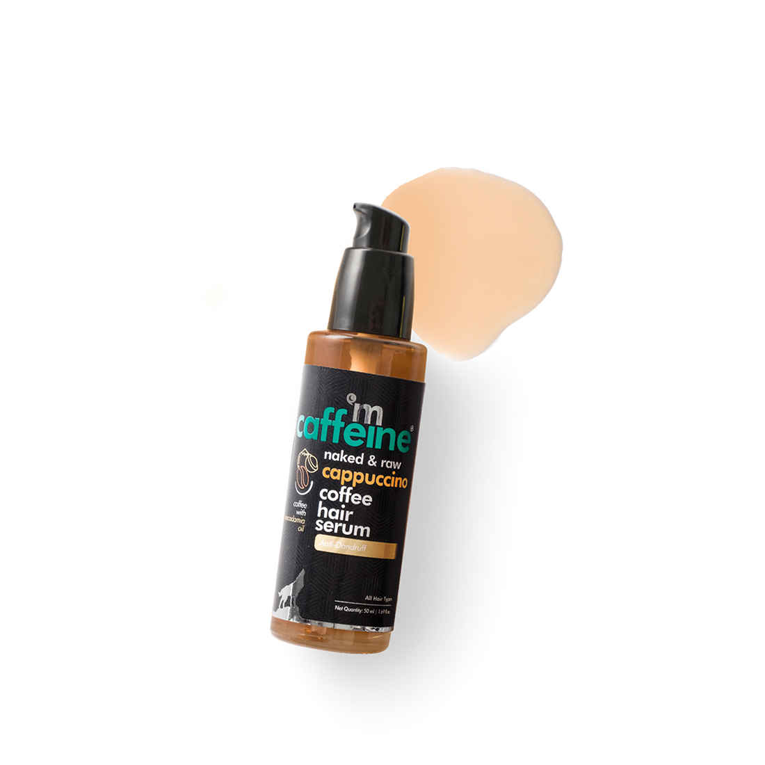 Buy mCaffeine Anti-Dandruff Cappuccino Coffee Hair Serum | Reduces frizz & Breakage and Detangles Hair with Macadamia Oil and Vitamin E | For Smooth & Shiny Hair | SLS and Paraben Free | 50ml - Purplle