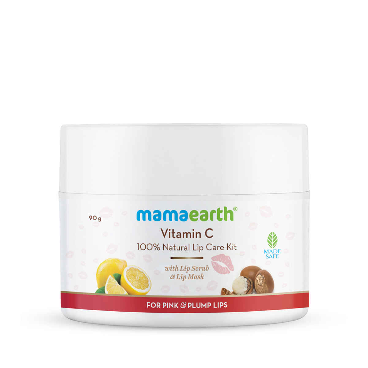 Buy Mamaearth Vitamin C 100% Natural Lip Care Kit With Lip Scrub & Lip Mask For Pink and Plump Lips (90 g) - Purplle