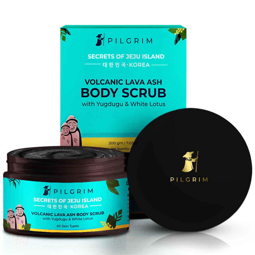 Buy Pilgrim Volcanic Lava Ash Exfoliating Body Scrub for Tan Removal, 200g - Purplle