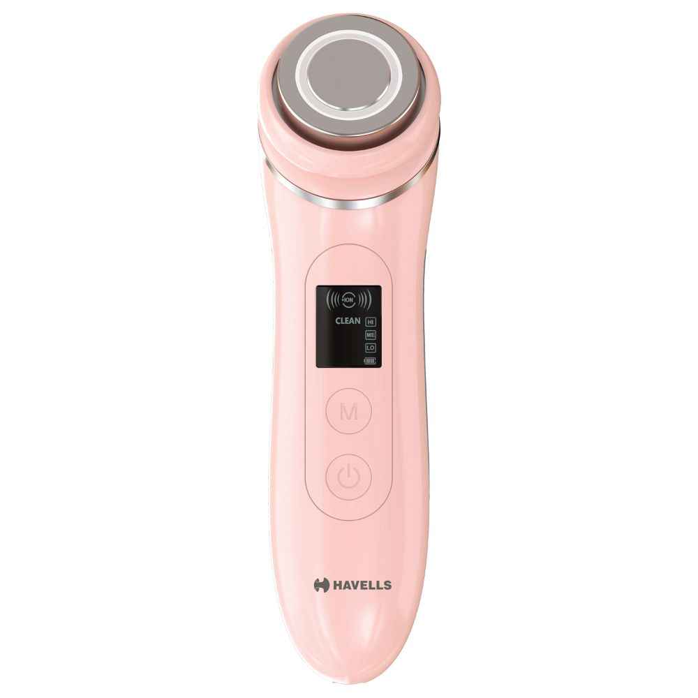 Buy Havells SC5065 Multifunction Skin Care Device, For Cleaning & Massaging, Reduces Pigmentation, Restores Skin Elasticity, Fast Charge (Pink) - Purplle