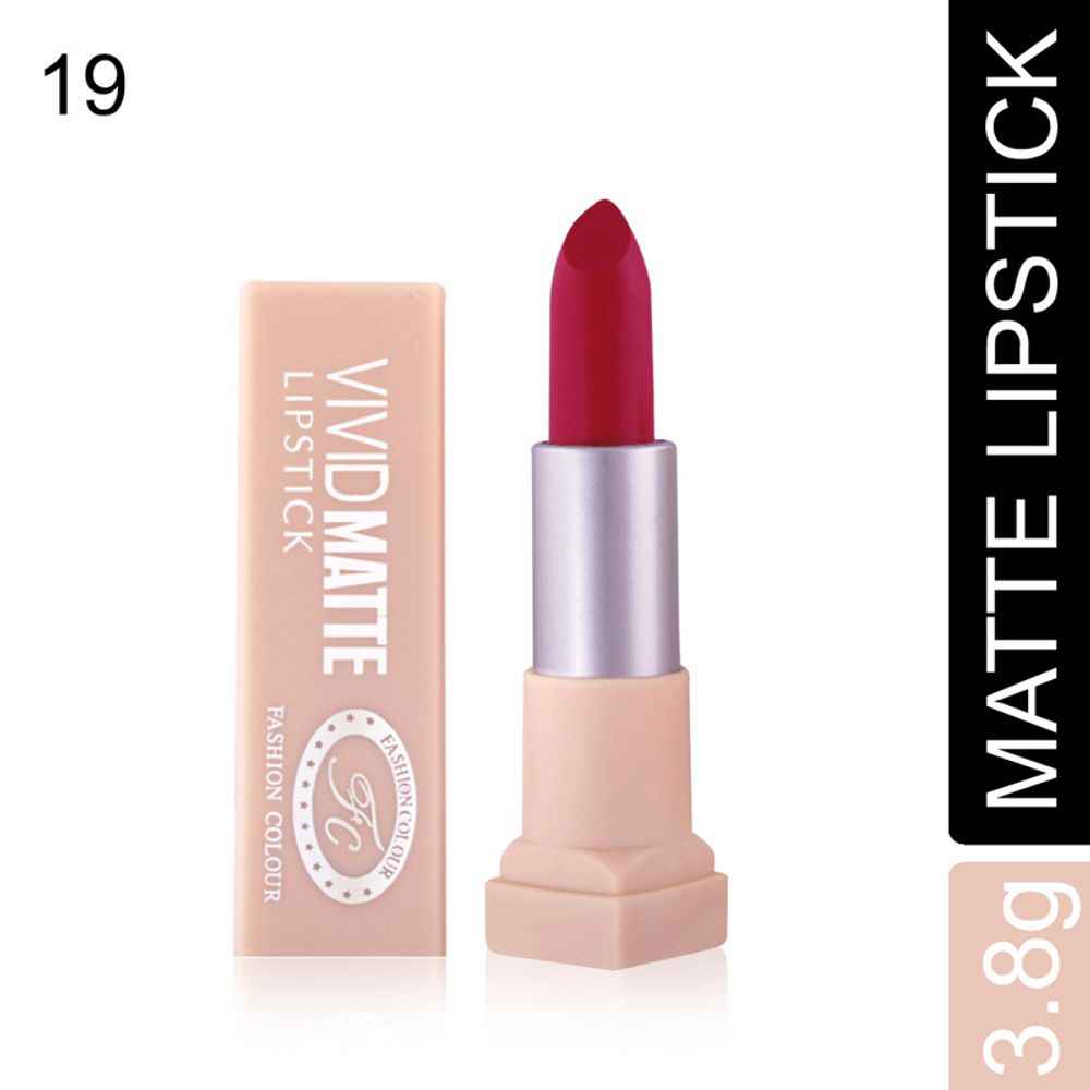 Buy FASHION COLOUR VIVID MATTE LIPSTICK - 19 Red Rose - Purplle