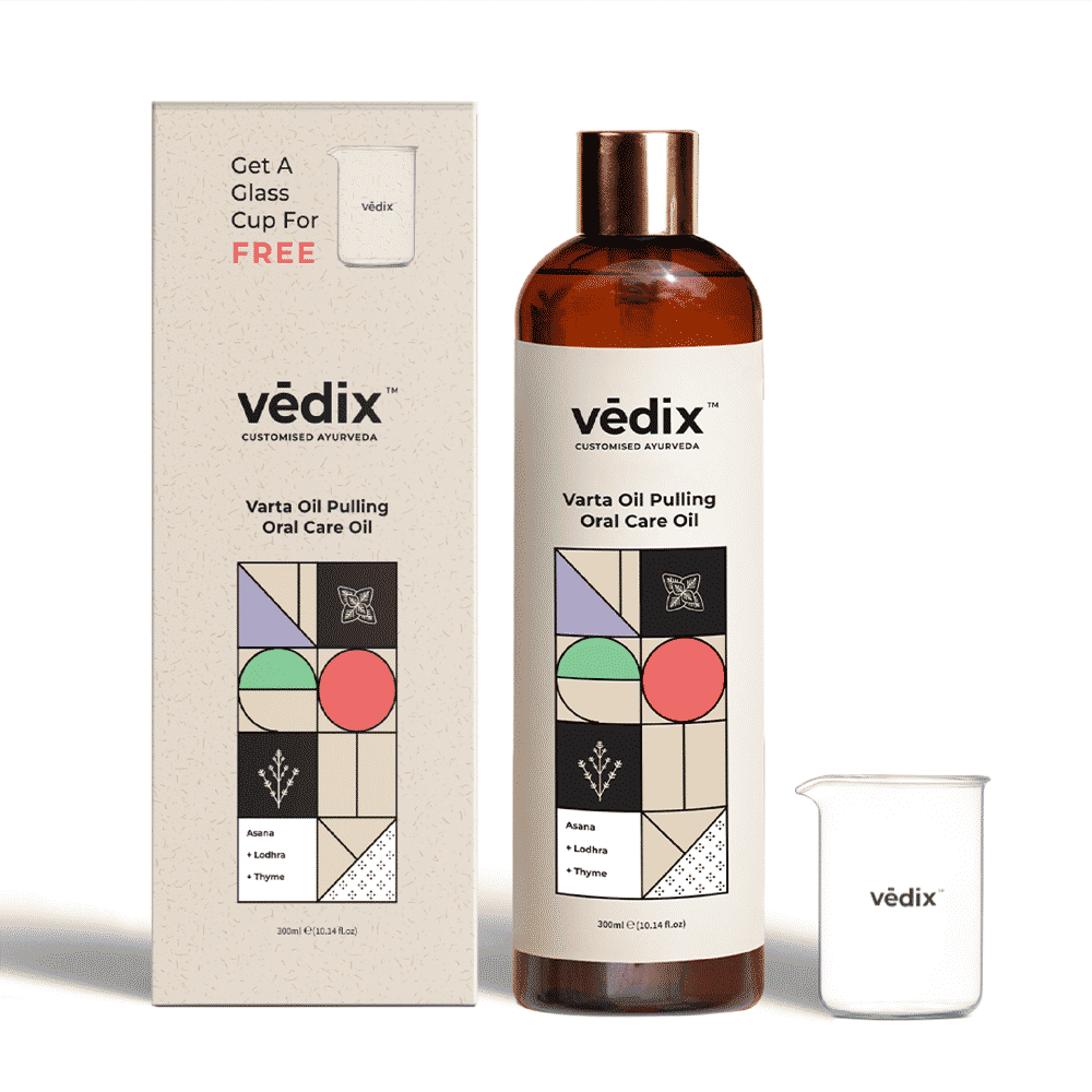 Buy Vedix Ayurvedic Varta Oil Pulling Oil for strong teeth and gums | Ayurvedic Oil Pulling Oil for healthy teeth, gums and mouth | Ayurvedic oral care and detox for mouth - Purplle