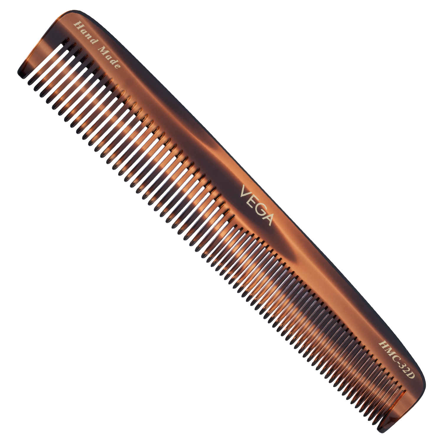 Buy VEGA Handcrafted Graduated Dressing Comb with Coarse & Fine Tooth for Men & Women Grooming| Cellulose Acetate Derived Non-petroleum Based Material from Plant, (India's No.1* Hair Comb Brand, HMC-32D) 1 pc - Purplle