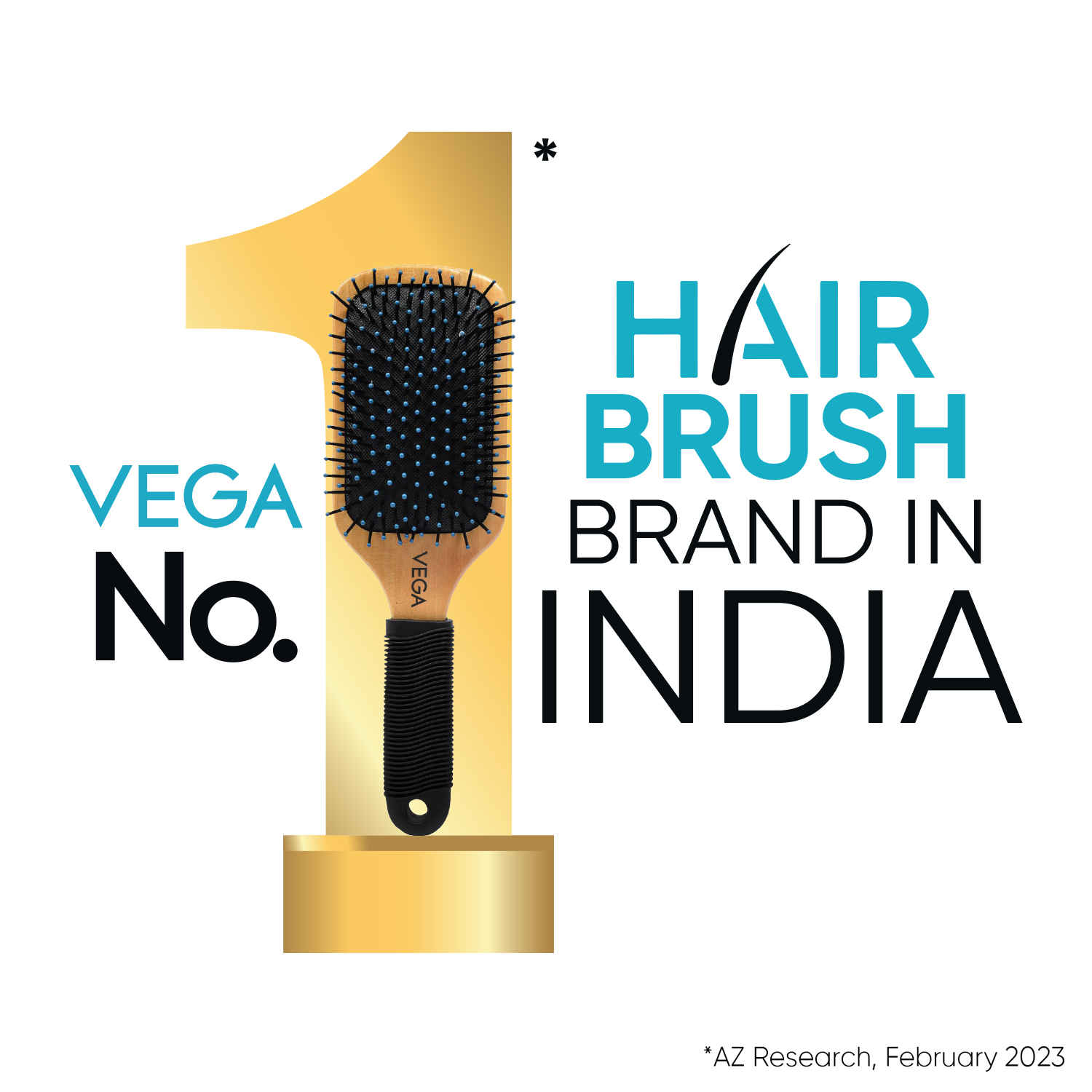 Buy Vega Flat Hair Brush (India's No.1* Hair Brush Brand), R9-FB - Purplle