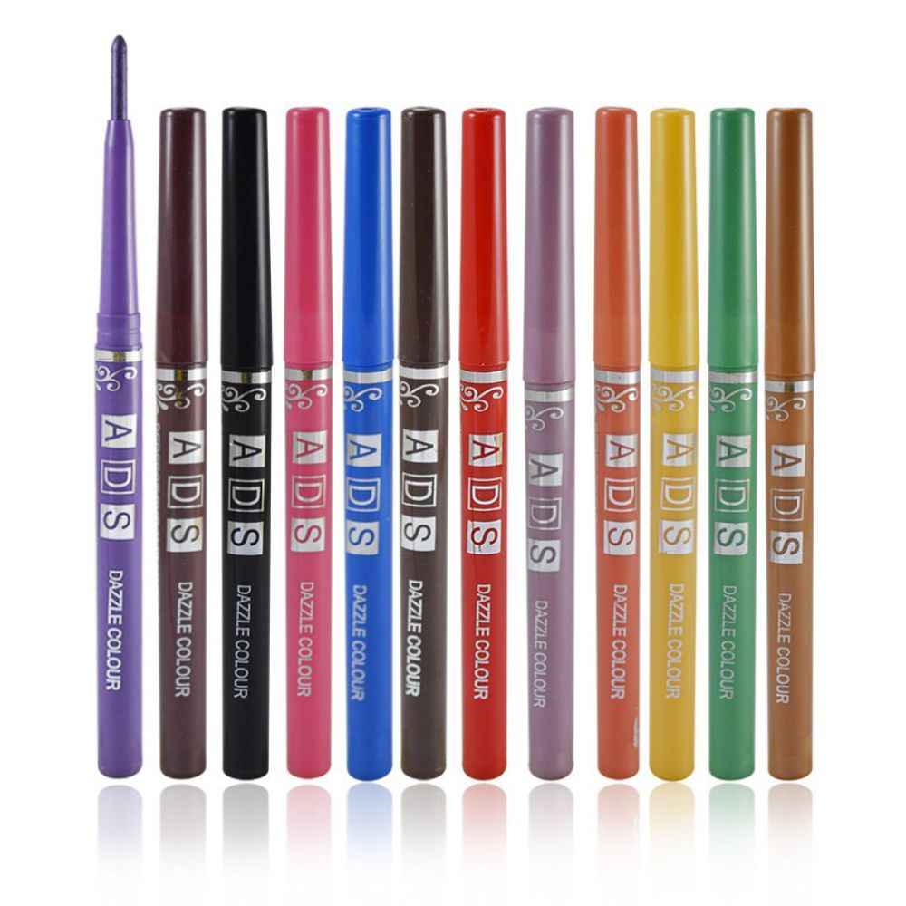 Buy Favon ADS Pack of 12 Multicolor Eyeliner cum Kajal Pencils - Purplle