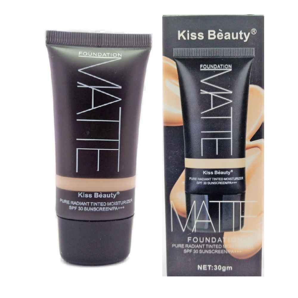 Buy Kiss Beauty MATTE Foundation with SPF 30 Sunscreen/PA+++ (30 g) - Purplle