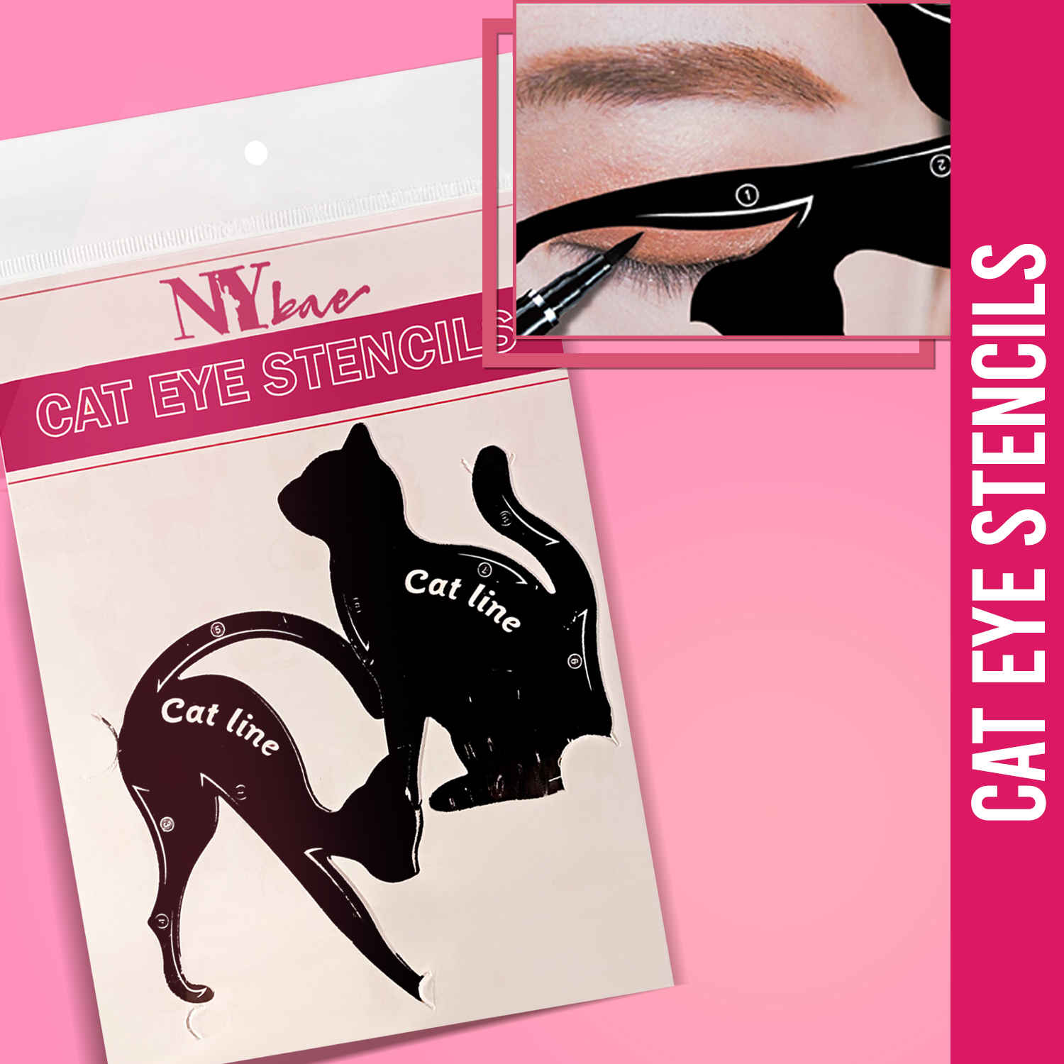 Buy NY Bae Cat Eye Stencils | Easy To Use | Convenient | Reusable | Quick Eye Makeup - Purplle