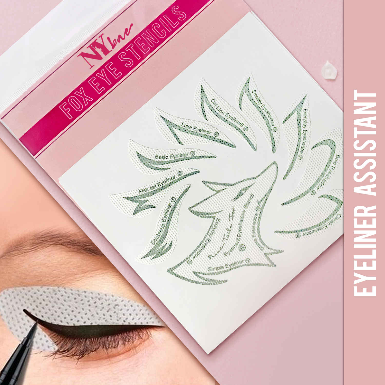 Buy NY Bae Fox Eye Stencils | Easy To Use | Convenient | Reusable | Quick Eye Makeup - Purplle