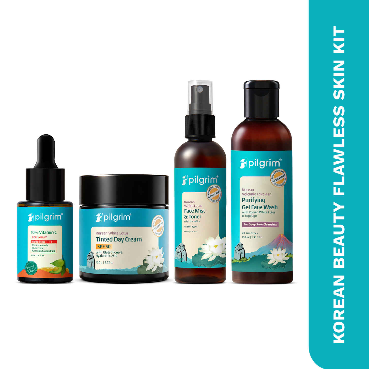 Buy Pilgrim Daily Skincare Kit, Combo of 2– Vitamin C Night Serum (30 ml) & Day Cream with SPF 50 (100 gm) | Brightening, Anti-Pigmentation & Blemish Control | Sulfate & Paraben Free | For All Skin Types | Men & Women - Purplle