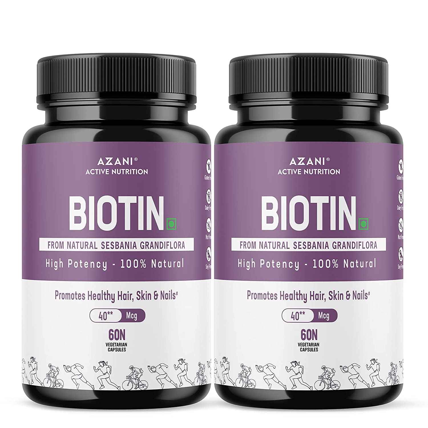Buy Azani Active Nutrition Biotin, 120 Capsules - Purplle
