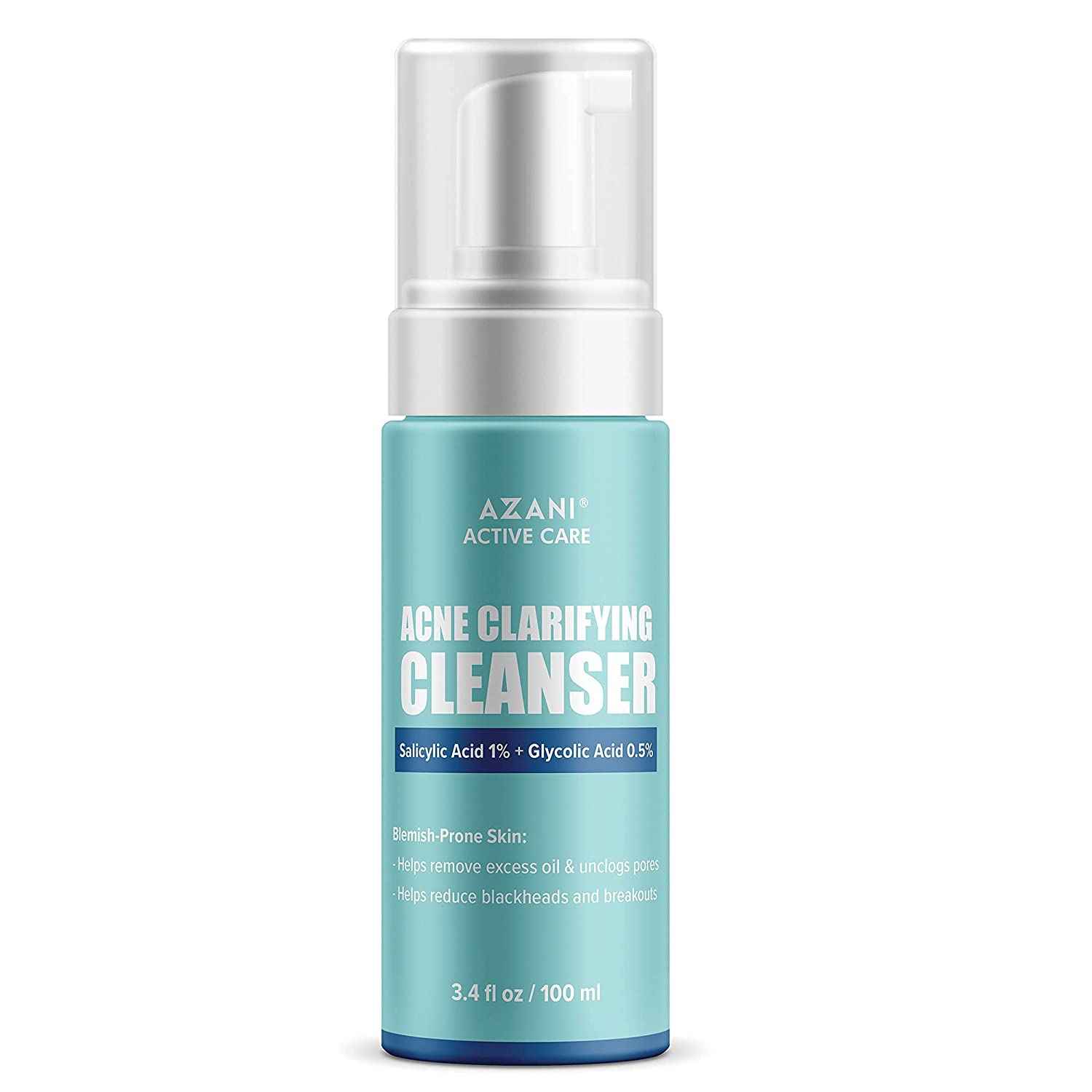 Buy Azani Active Care 1% Salicylic Acid Face Wash | Acne Clarifying Cleanser with 1% Salicylic Acid & 0.5% Glycolic Acid For Acne & Oily Skin - Women & Men, 100 ml - Purplle