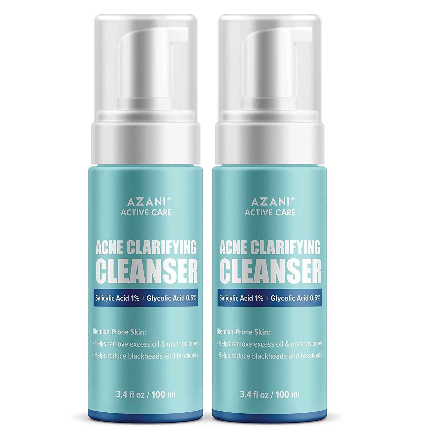 Buy Azani Active Care 1% Salicylic Acid Face Wash | Acne Clarifying Cleanser with 1% Salicylic Acid & 0.5% Glycolic Acid For Acne & Oily Skin - Women & Men, 200 ml - Purplle