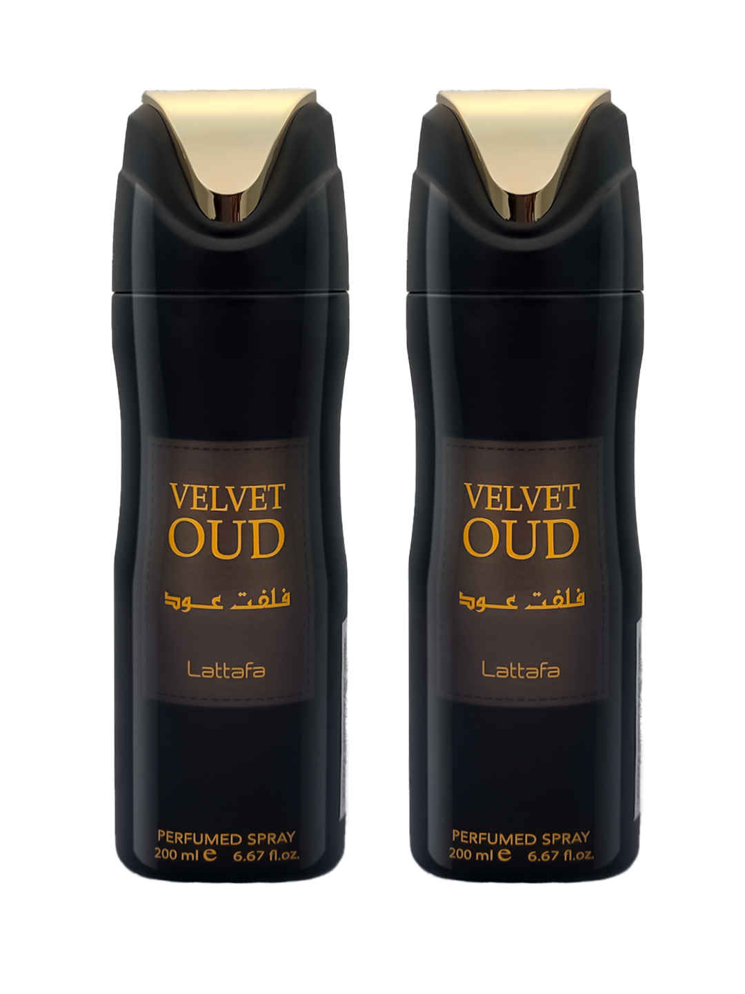 Buy Lattafa Velvet Oud Deodorant Perfumed Body Spray 200ml,each (Pack of 2) - Purplle