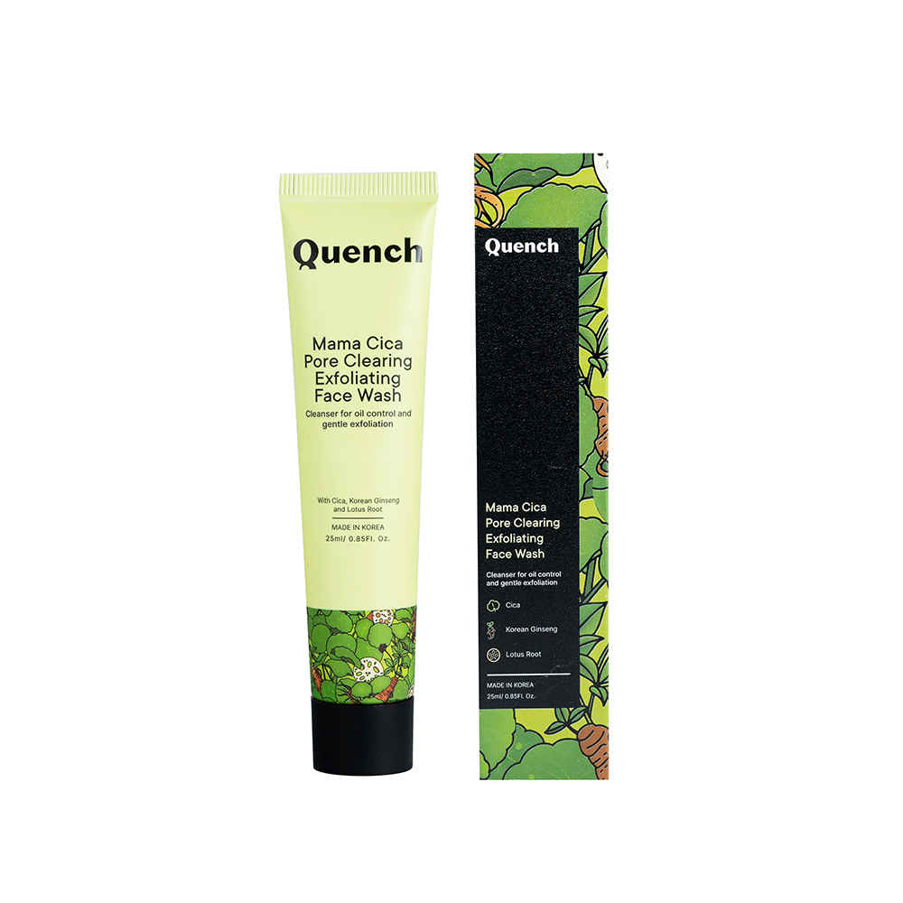 Buy Quench Botanics Mama Cica Pore Clearing Exfoliating Face Wash (25 ml) - Purplle