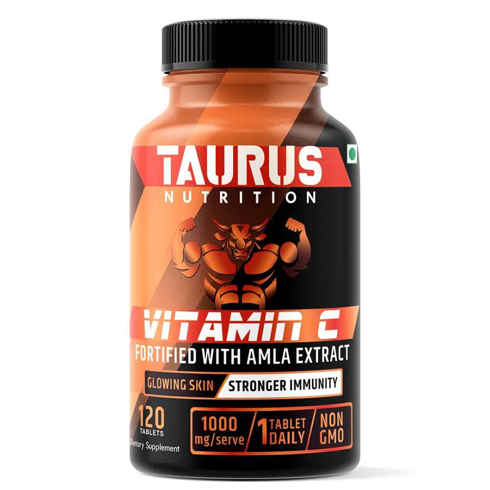 Buy Taurus Nutrition Vitamin C 1000mg – 120 Veg Tablets – Immunity Support – Muscle Series - Purplle