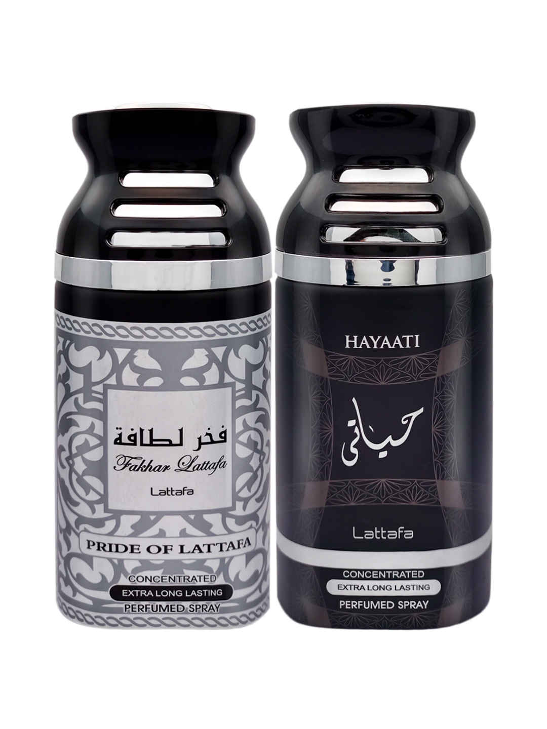 Buy Lattafa Fakhar Black Pride of Lattafa & Hayaati Concentrated Deodorant, 250ml Each (pack of 2) - Purplle