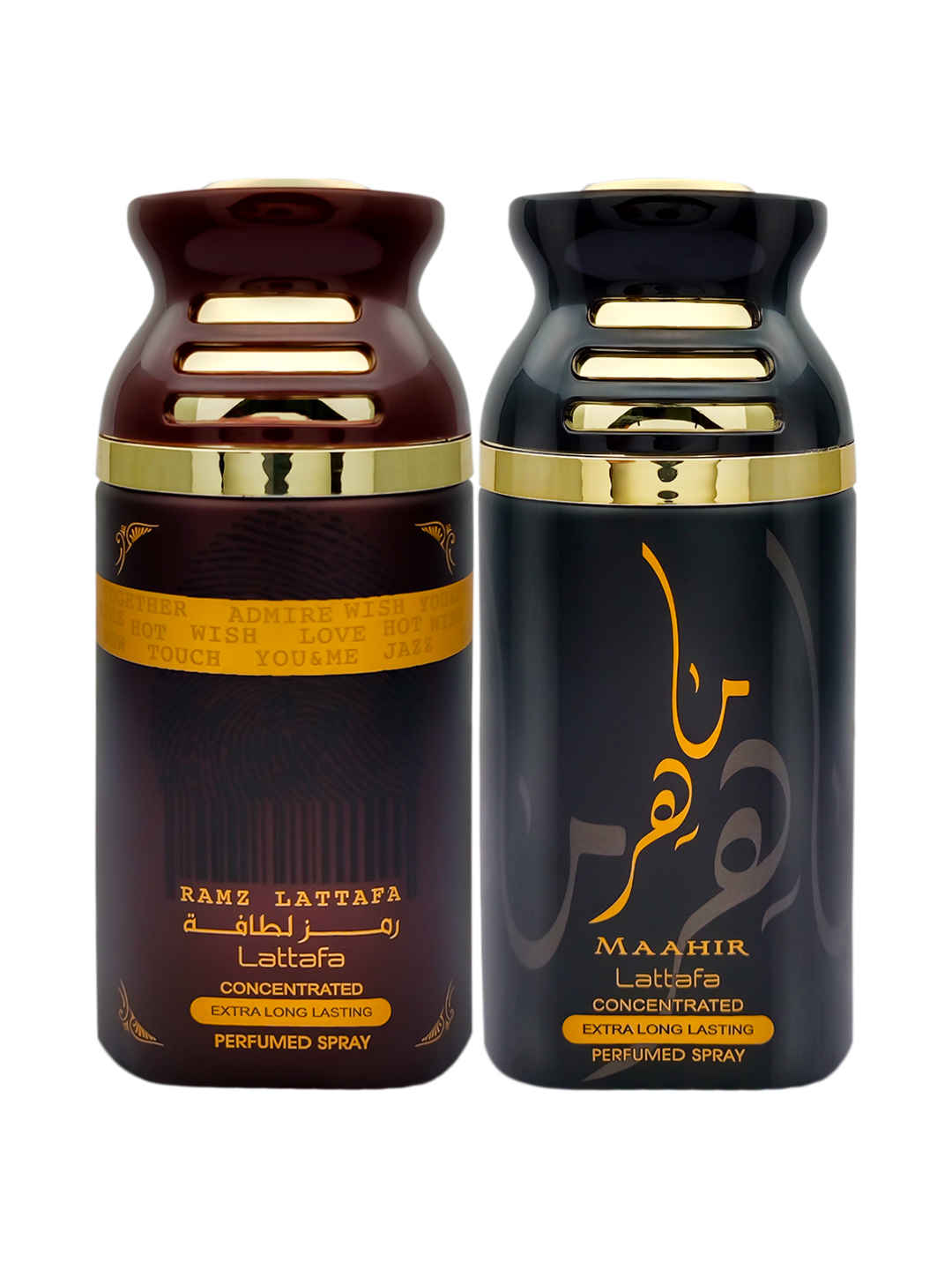Buy Lattafa Maahir Gold & Ramz Gold Concentrated Deodorant, 250ml Each (pack of 2) - Purplle