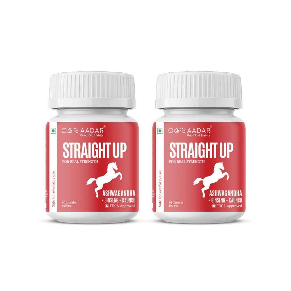 Buy AADAR STRAIGHT UP CAPSULE for real strength (60 capsule) (Pack of 2) - Purplle