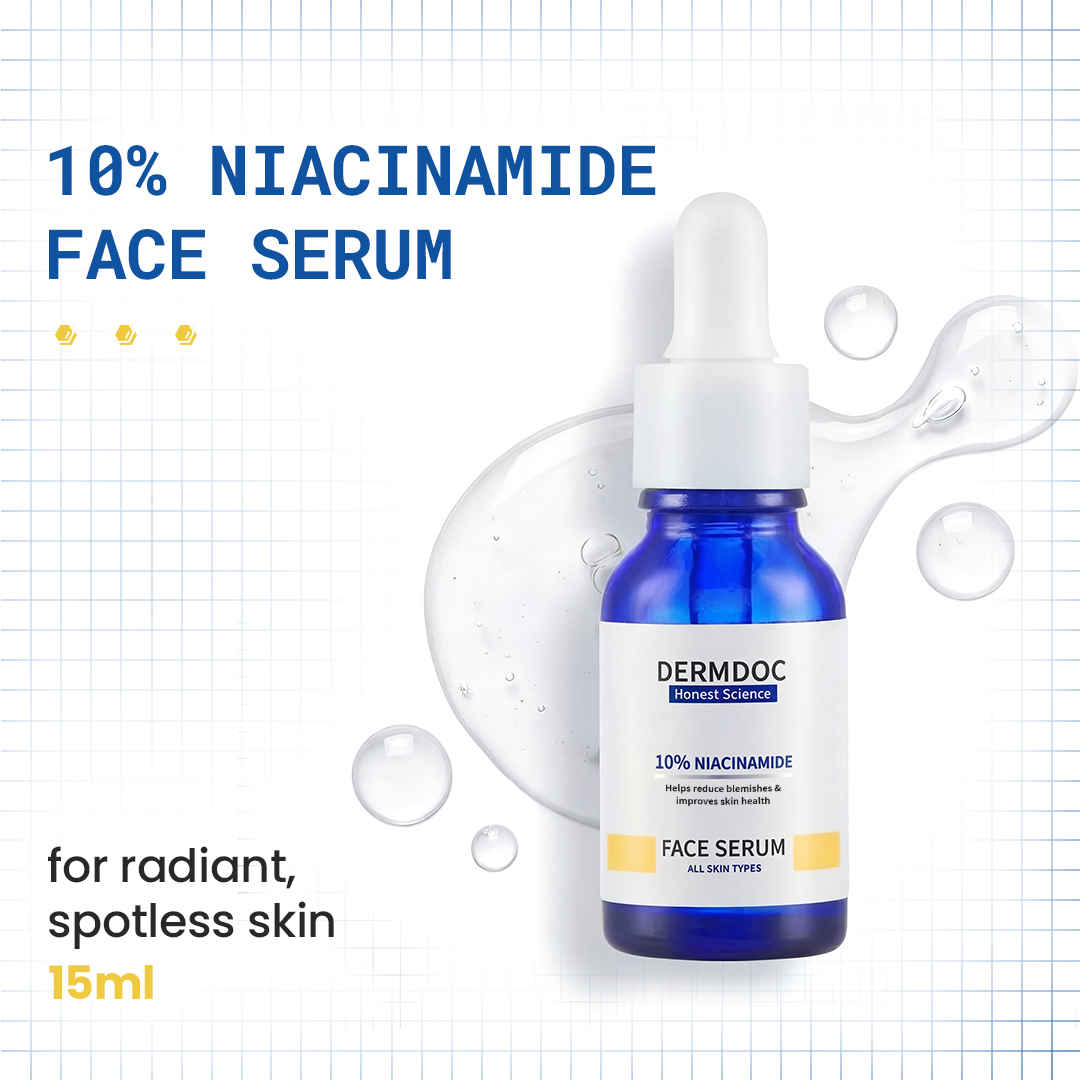 Buy DERMDOC by Purplle 10% Niacinamide Face Serum (15 ml) | Skin Brightening | Fades Dark Spots| Niacinamide Face Serum I Niacinamide for Oily Skin - Purplle