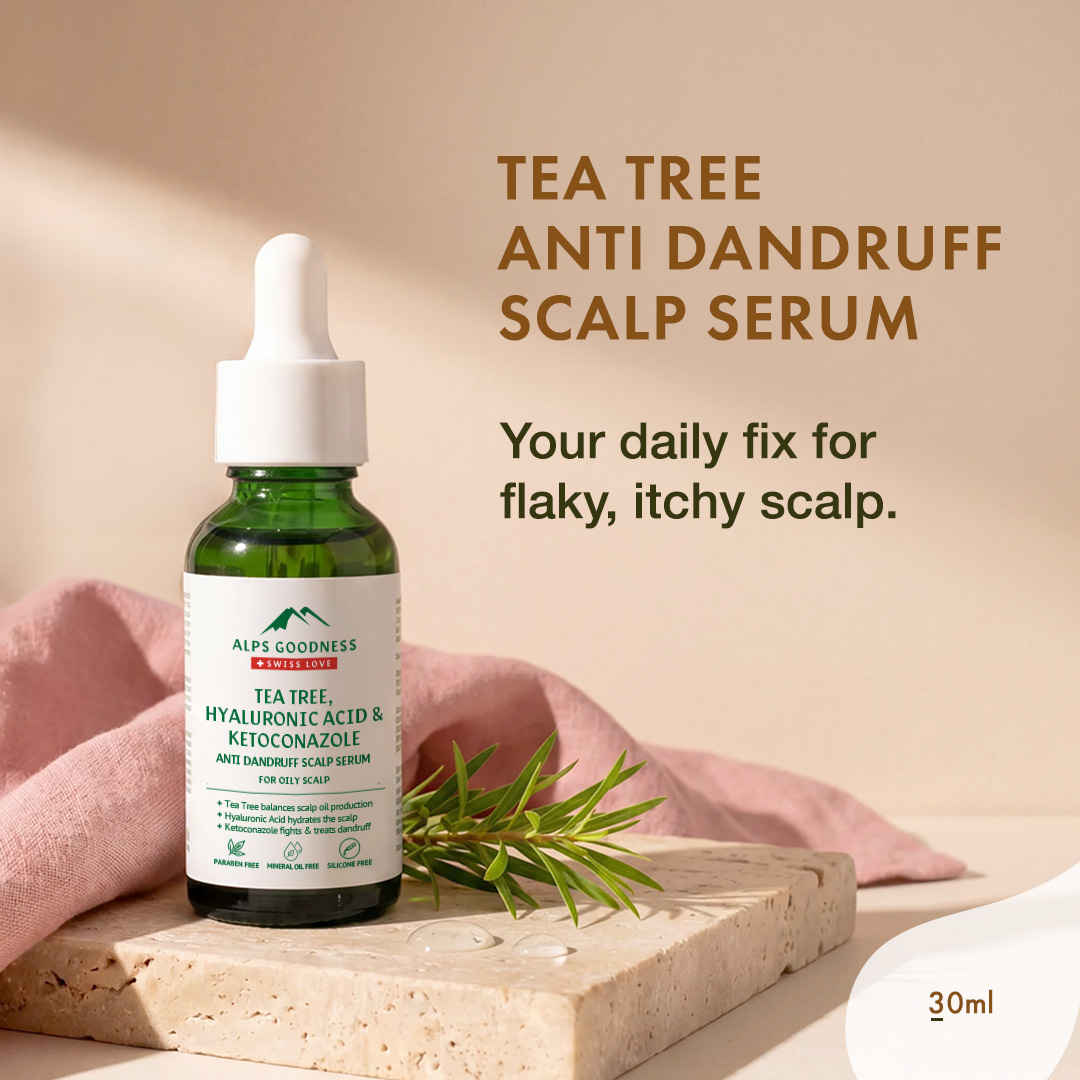 Buy Alps Goodness Tea Tree Oil, Hyaluronic Acid & Ketoconazole Anti Dandruff Scalp Serum For Oily Scalp (30 ml) - Purplle
