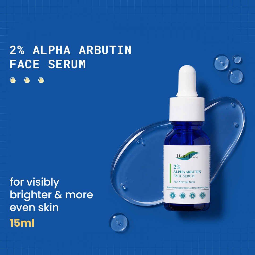 Buy DERMDOC by Purplle 2% Alpha Arbutin Face Serum (15 ml) | alpha arbutin for acne scars, dark spots on face | glow serum - Purplle