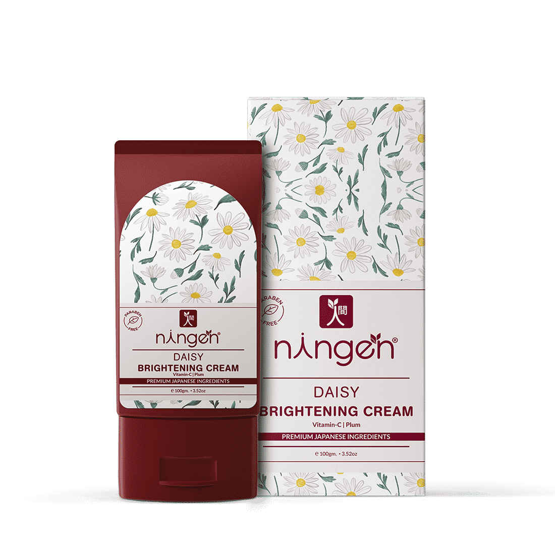 Buy Ningen Daisy Brightening Cream I Enriched with Vitamin C and Plum Extracts I Irritation Free, Paraben Free I Helps Reduce Tan, Bleminshes and Dark Spots I(100 g) - Purplle